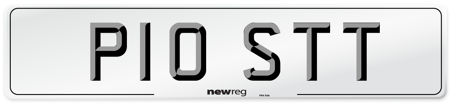 P10 STT Number Plate from New Reg